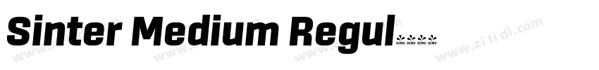 Sinter Medium Regul字体转换
